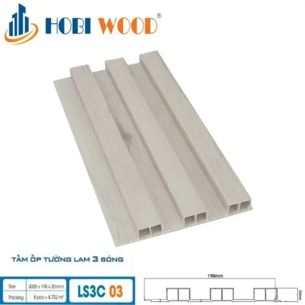 Lam Sóng Gỗ Nhựa Hobiwood Ls3c-03