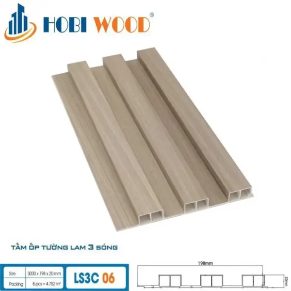 Lam Sóng Gỗ Nhựa Hobiwood Ls3c-06