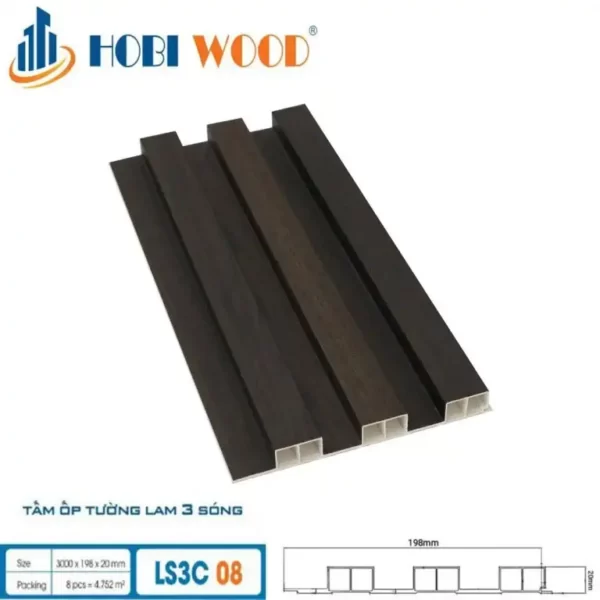 Lam Sóng Gỗ Nhựa Hobiwood Ls3c-08