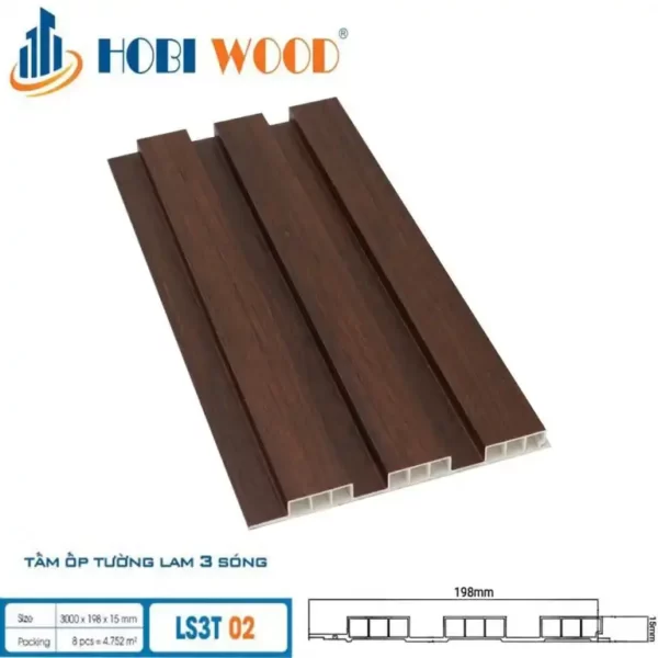 Lam Sóng Gỗ Nhựa Hobiwood Ls3t-02