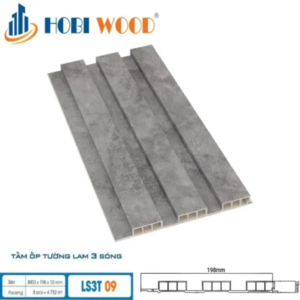 Lam Sóng Gỗ Nhựa Hobiwood Ls3t-09