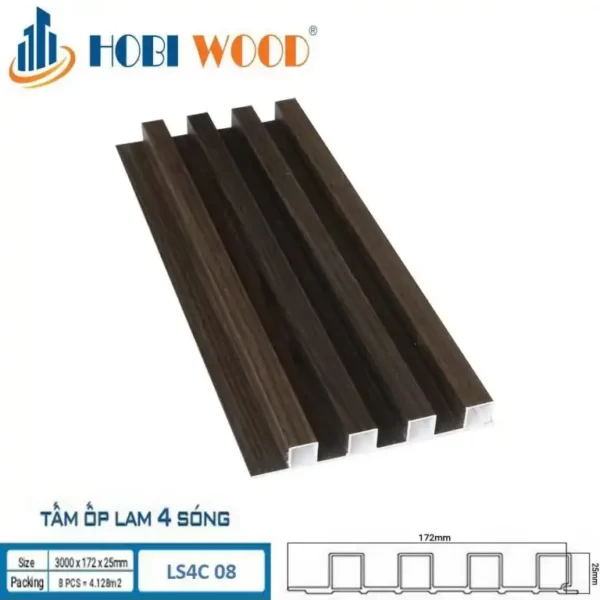 Lam Sóng Gỗ Nhựa Hobiwood Ls4c-08