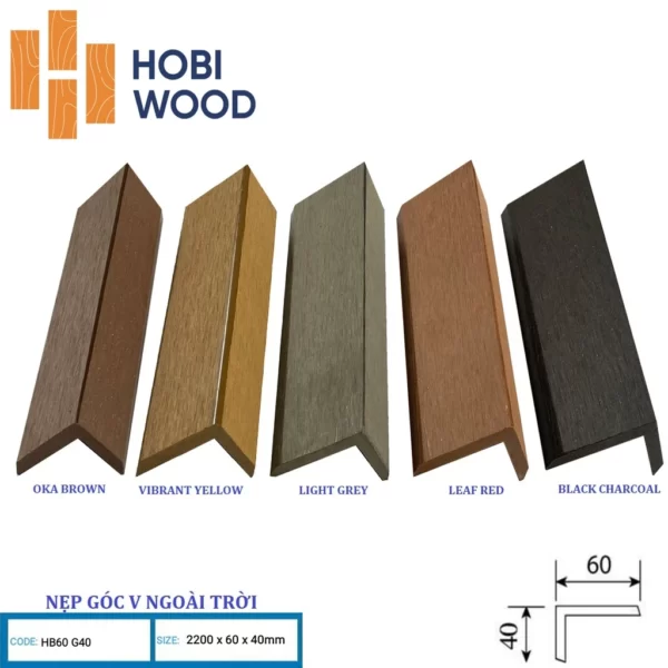 Nẹp Góc V Hobiwood Hb60g40