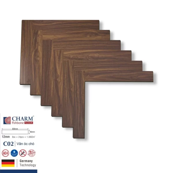 Sàn Gỗ Charm Wood Xương Cá C02