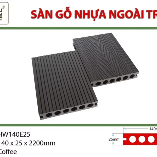 Sàn Gỗ Nhựa Hwood Hw140e25 Coffee