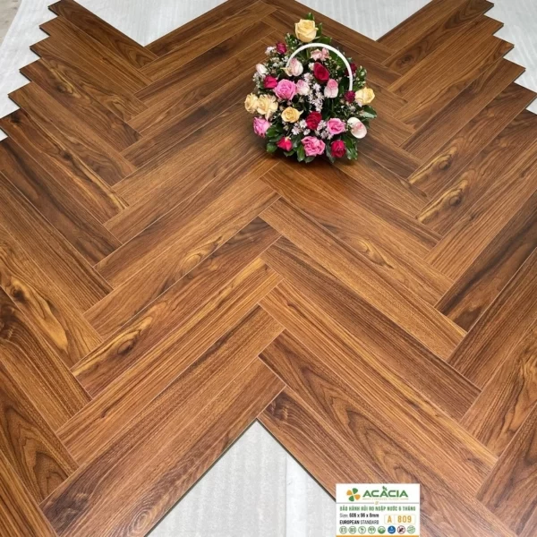 Sàn Gỗ Xương Cá Acacia A809