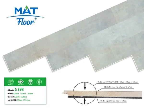 Sàn Nhựa Hèm Khóa MatFloor S398