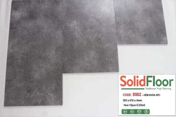 Sàn Nhựa Hèm Khóa Solid Tile S502