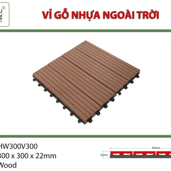 Vỉ Gỗ Nhựa Hwood Hw300v300 Wood