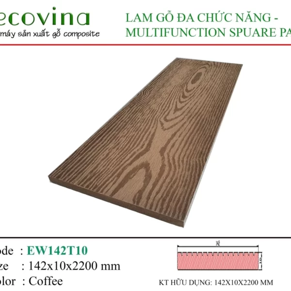 Tấm Ốp Đa Năng Ecovina Ew142t10 Coffee