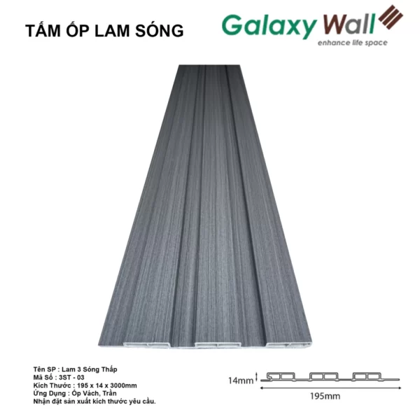 Tấm Ốp Galaxy Wall 3 Sóng Thấp 3st-03