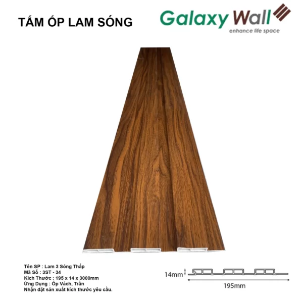 Tấm Ốp Galaxy Wall 3 Sóng Thấp 3st-34