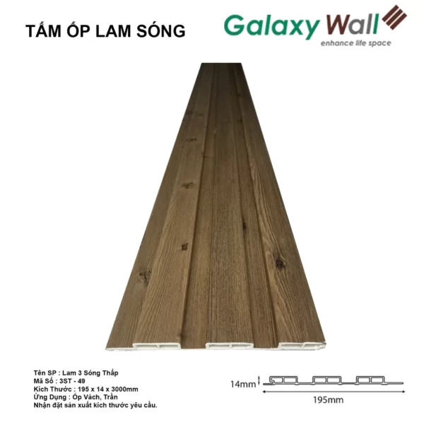 Tấm Ốp Galaxy Wall 3 Sóng Thấp 3st-49