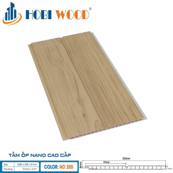 Tấm Ốp Nano Hobi Wood No205