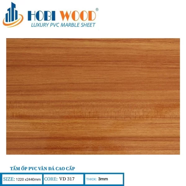 Tấm Ốp Pvc Vân Đá Hobi Wood Vd317