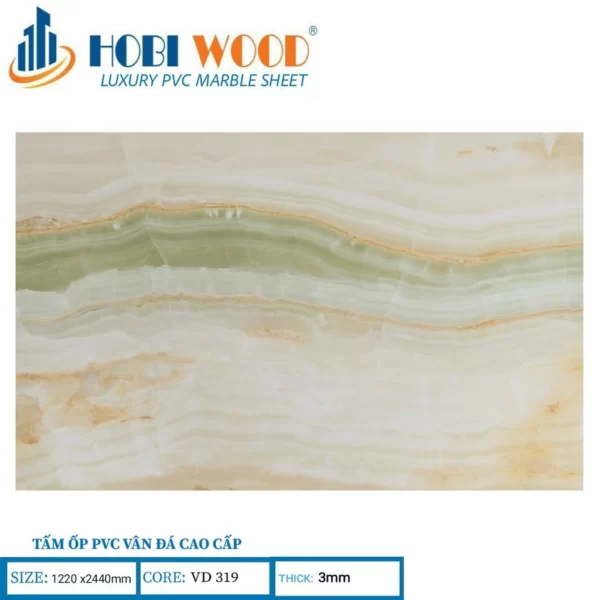 Tấm Ốp Pvc Vân Đá Hobi Wood Vd319